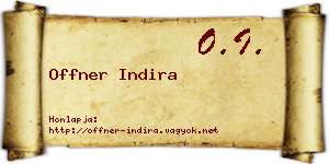 Offner Indira névjegykártya